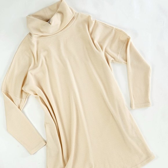 Miholl Waffle Knit Cowl Neck Dress - Picture 1 of 8